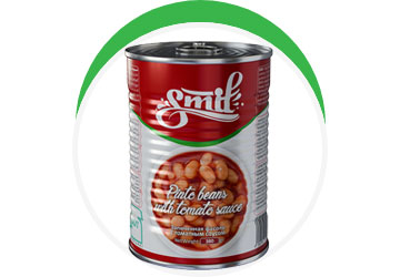 کنسرو لوبیا با سس گوجه فرنگی اسمیف - 380 گرم